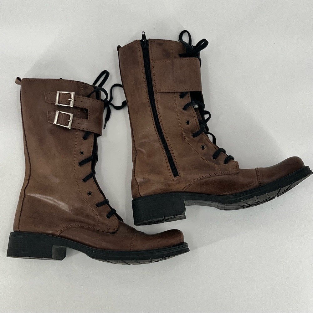Albertini brown leather boots shoes 8.5